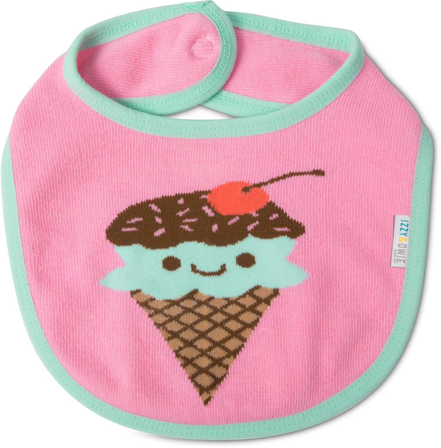 Pink & Mint Ice Cream by Izzy & Owie - Pink & Mint Ice Cream - Baby Bib
