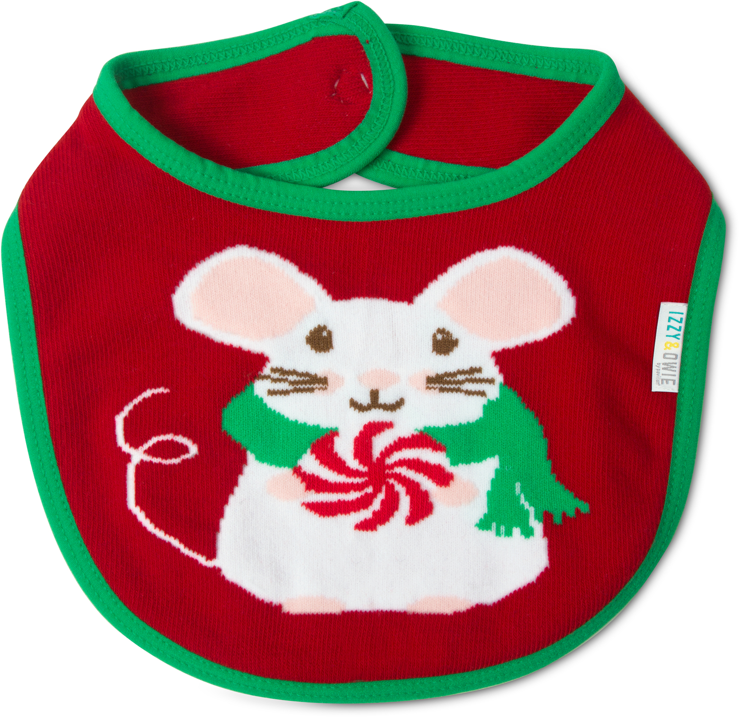 Christmas Mouse by Izzy & Owie - Christmas Mouse - Baby Bib