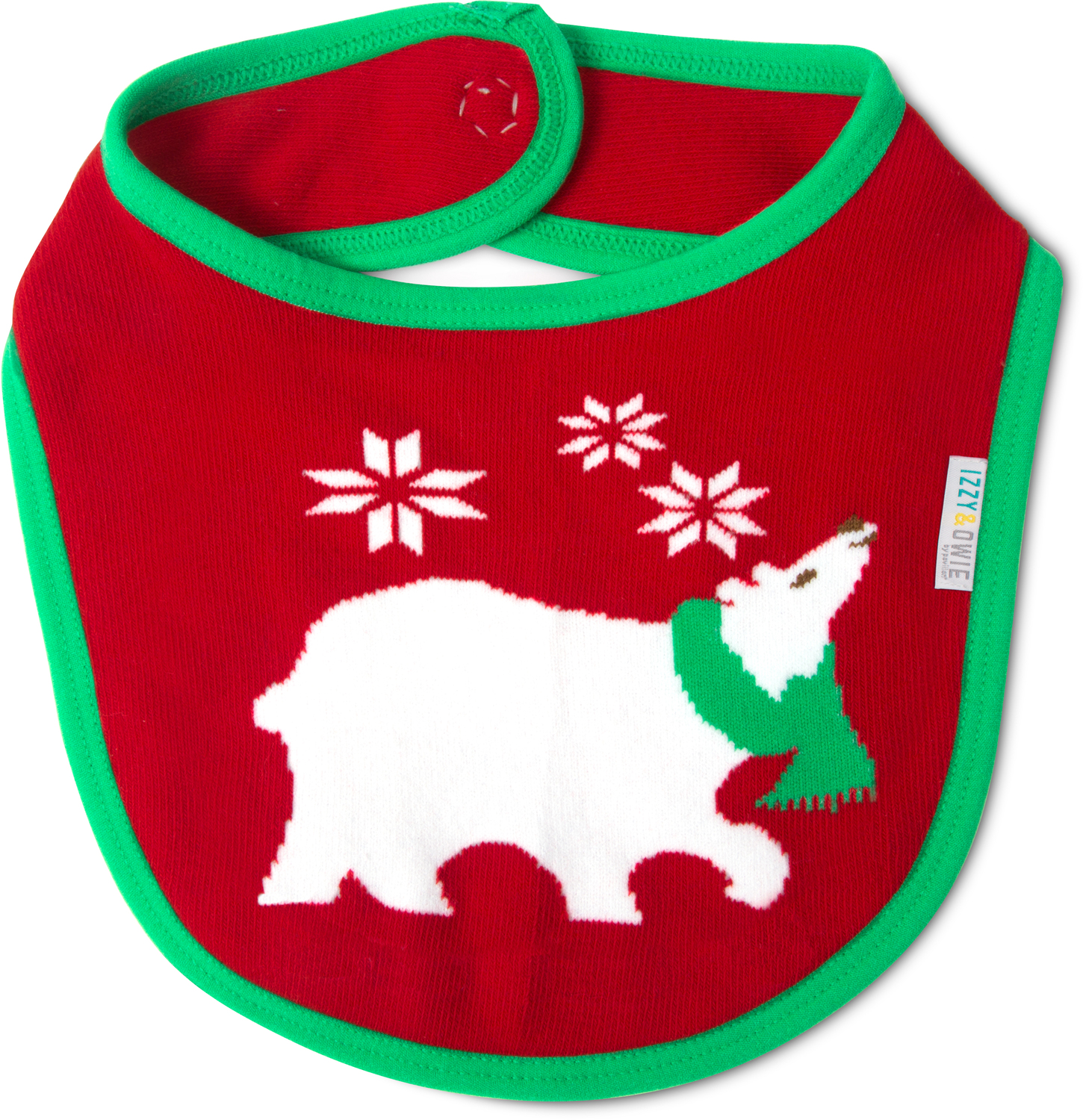Christmas Polar Bear by Izzy & Owie - Christmas Polar Bear - Baby Bib