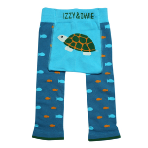Green Turtle by Izzy & Owie - 6-12 Months Baby Leggings