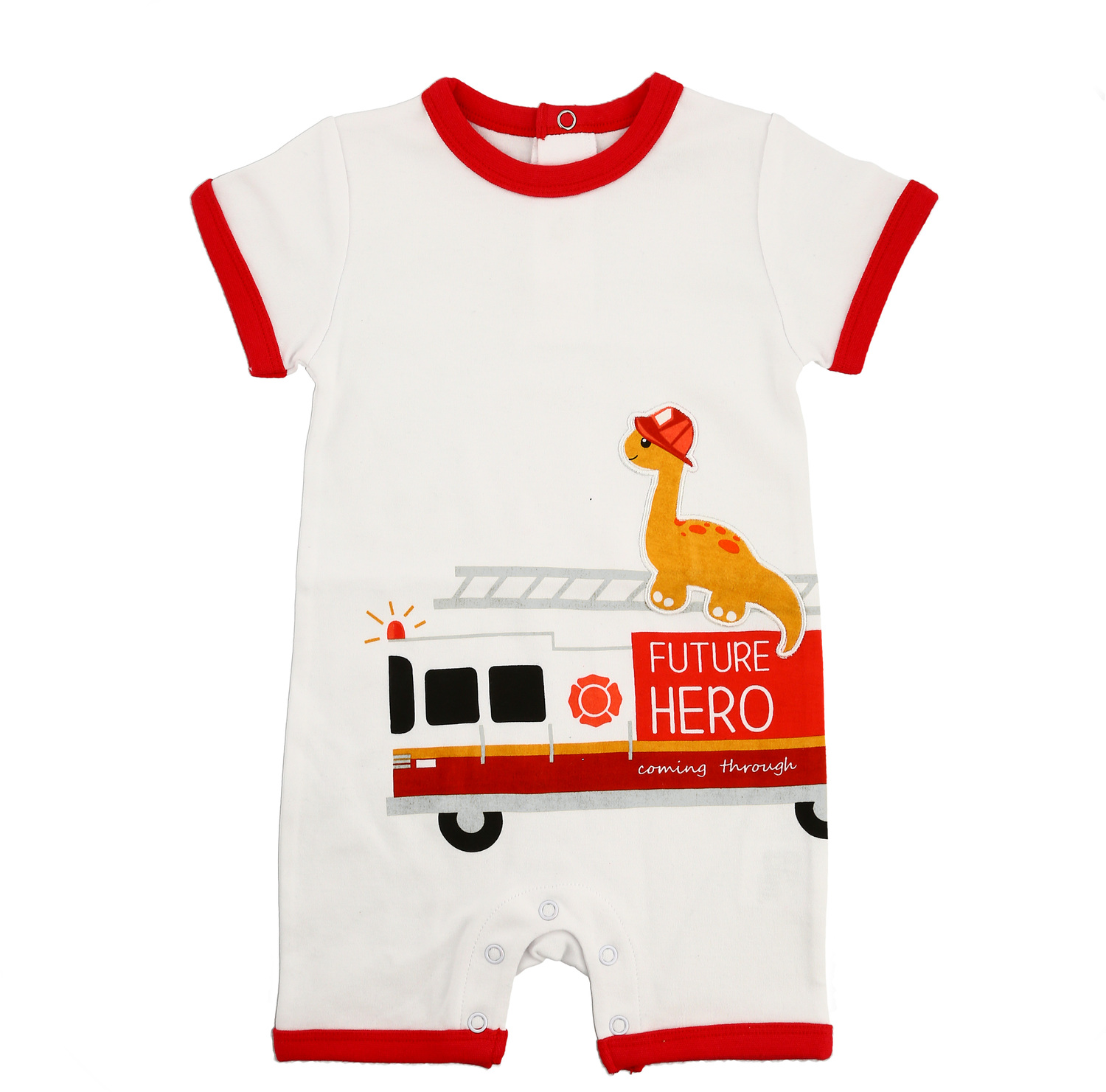 Dino Firefighter by Izzy & Owie - Dino Firefighter - 6-12 Months Romper