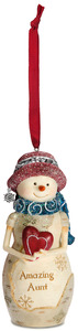 Aunt  by The Birchhearts - 4" Snowwoman Ornament