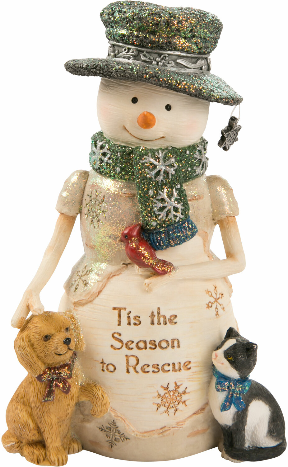 Rescue by The Birchhearts - Rescue - 5" Snowman with Puppy & Kitty