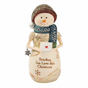Sending Love by The Birchhearts - 4.5" Snowman Holding a Letter