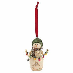 Light Up by The Birchhearts - 4" Snowman Ornament