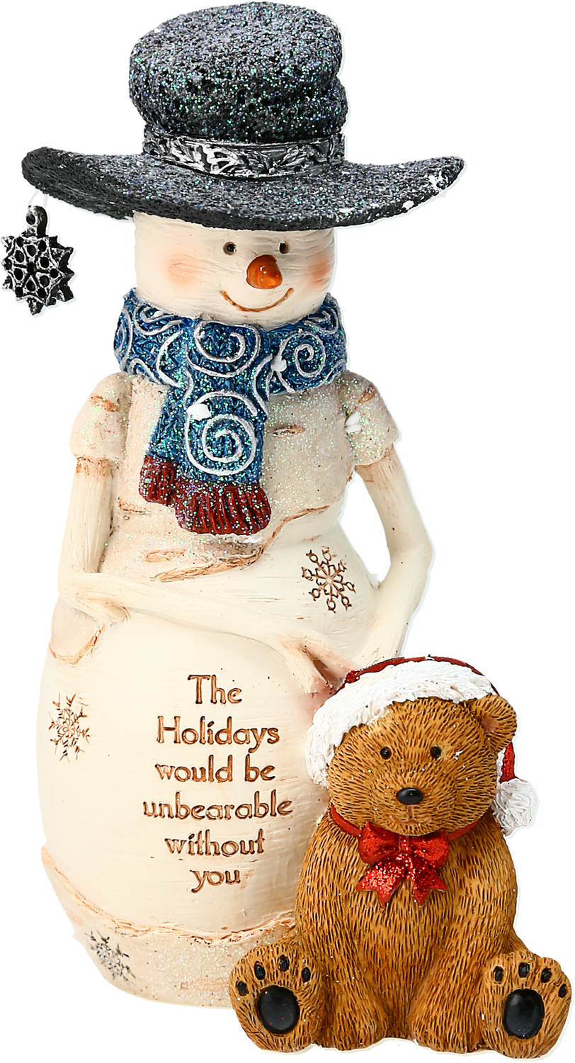 The Holidays by The Birchhearts - The Holidays - 6" Snowman with Bear
