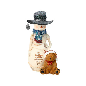 The Holidays by The Birchhearts - 6" Snowman with Bear