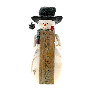 Welcome by The Birchhearts - 6" Snowman with Sign