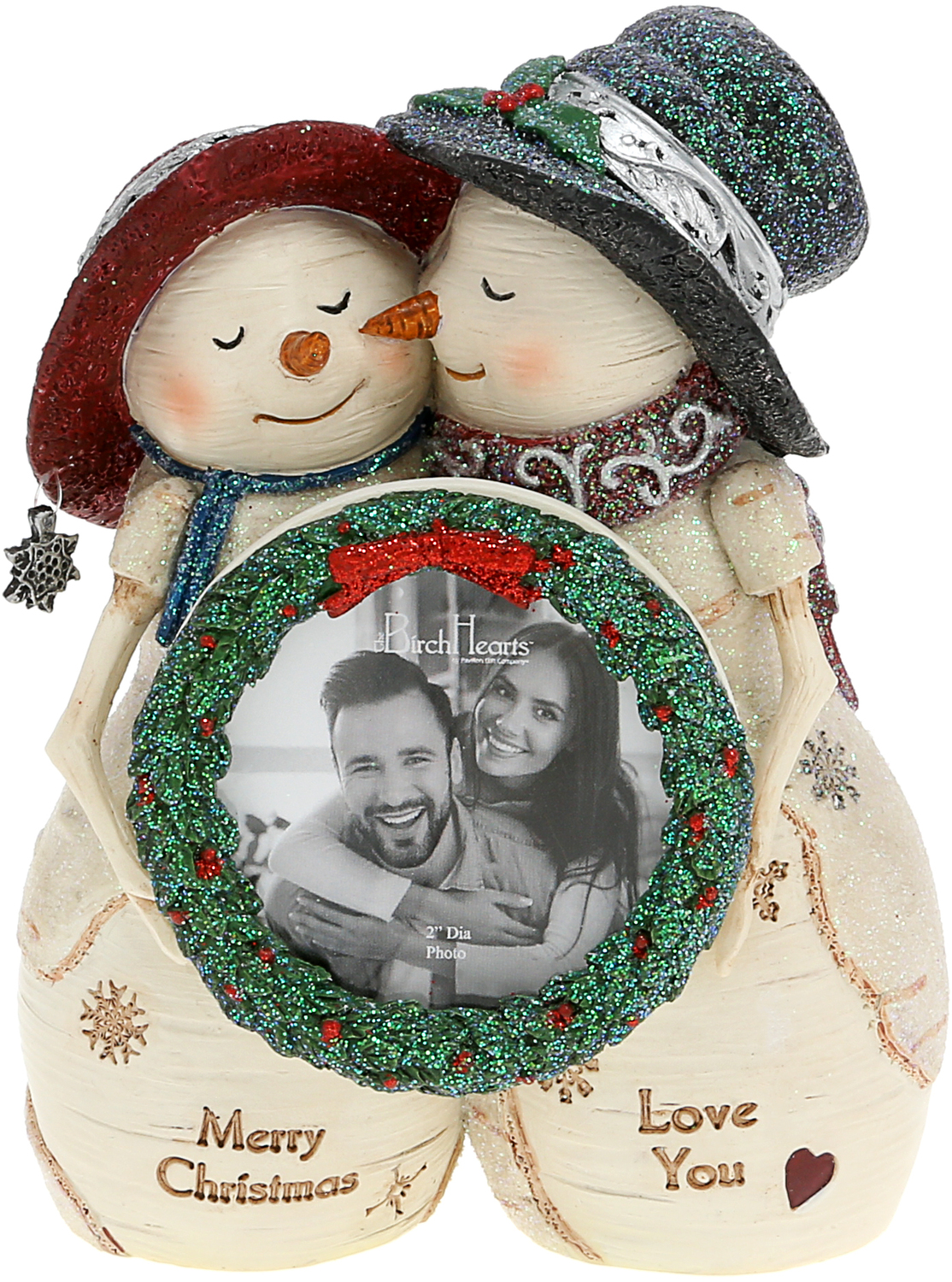 Christmas Love by The Birchhearts - Christmas Love - 4.5" Snowcouple Holding a Frame