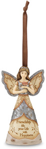 Friendship by Elements - 4.75" Angel & Butterfly Ornament