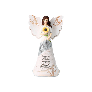 Sister by Elements - 6.5" Angel holding Sunflower