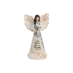 Faith by Elements - 6.5" Angel Holding Cross