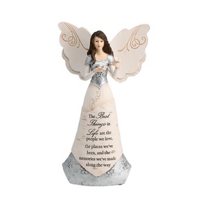 Best Things in Life by Elements - 8" Angel Holding Butterflies