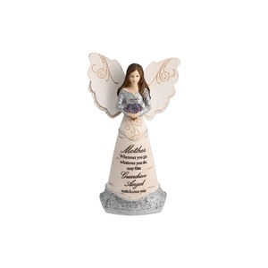 Pavilion My Angel Pavilion Gift Company 78019 4.5 Wooden Carved Angel Figurine Ornament My Mother My Heart