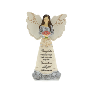 Pavilion My Angel Pavilion Gift Company 78019 4.5 Wooden Carved Angel Figurine Ornament My Mother My Heart