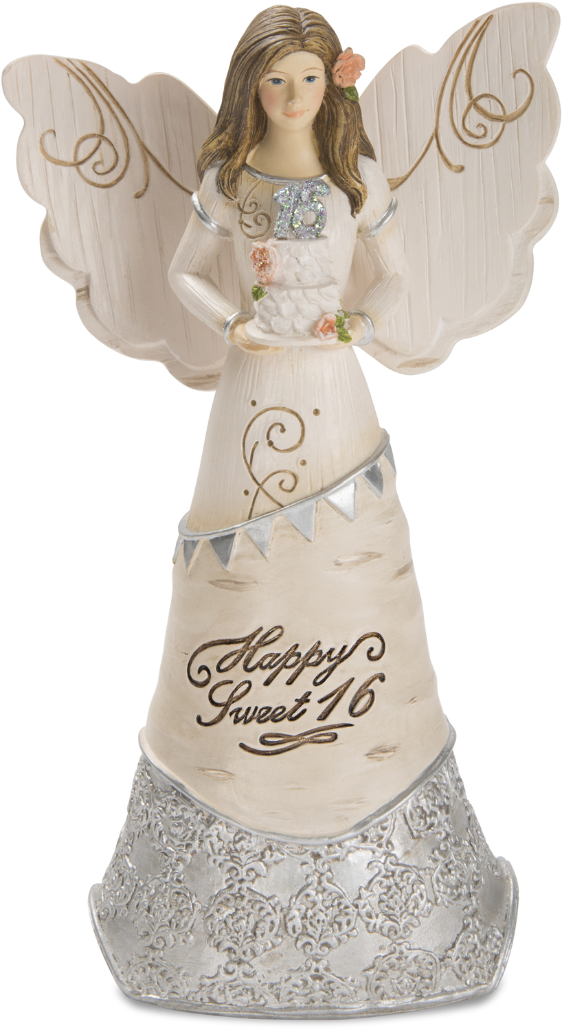 Sweet 16 by Elements - Sweet 16 - 6" Angel Holding Cake