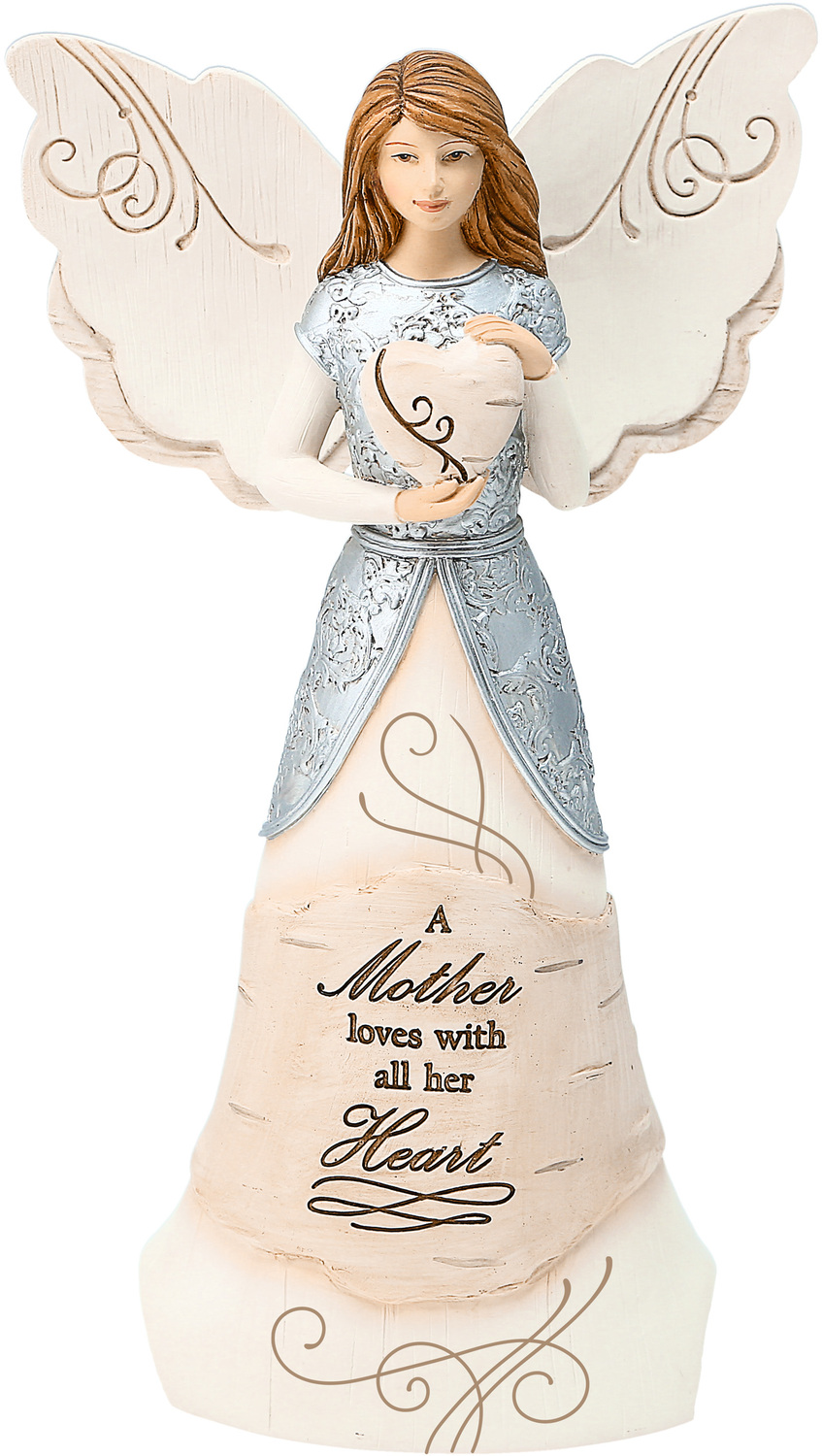 Mother by Elements - Mother - 8" Angel Holding a Heart
