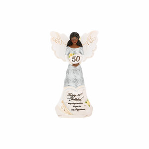 EBN 50th Birthday by Elements - 6" EBN Angel Holding Heart