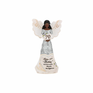 EBN 70th Birthday by Elements - 6" EBN Angel Holding Heart