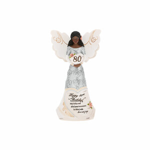 EBN 80th Birthday by Elements - 6" EBN Angel Holding Heart