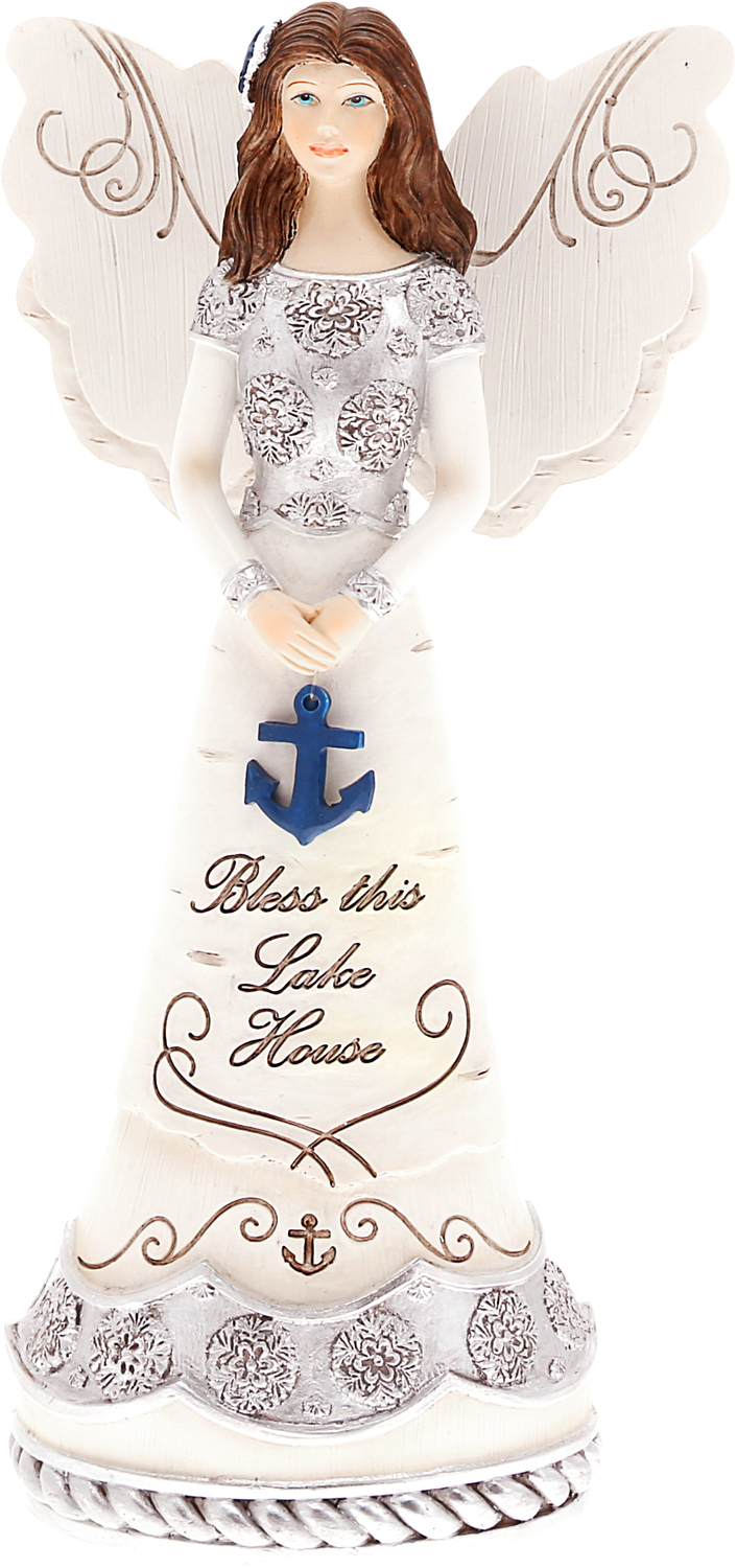Lake House by Elements - Lake House - 7.5" Angel Holding Anchor