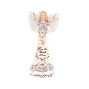 Beach House by Elements - 7.5" Angel Holding Shells