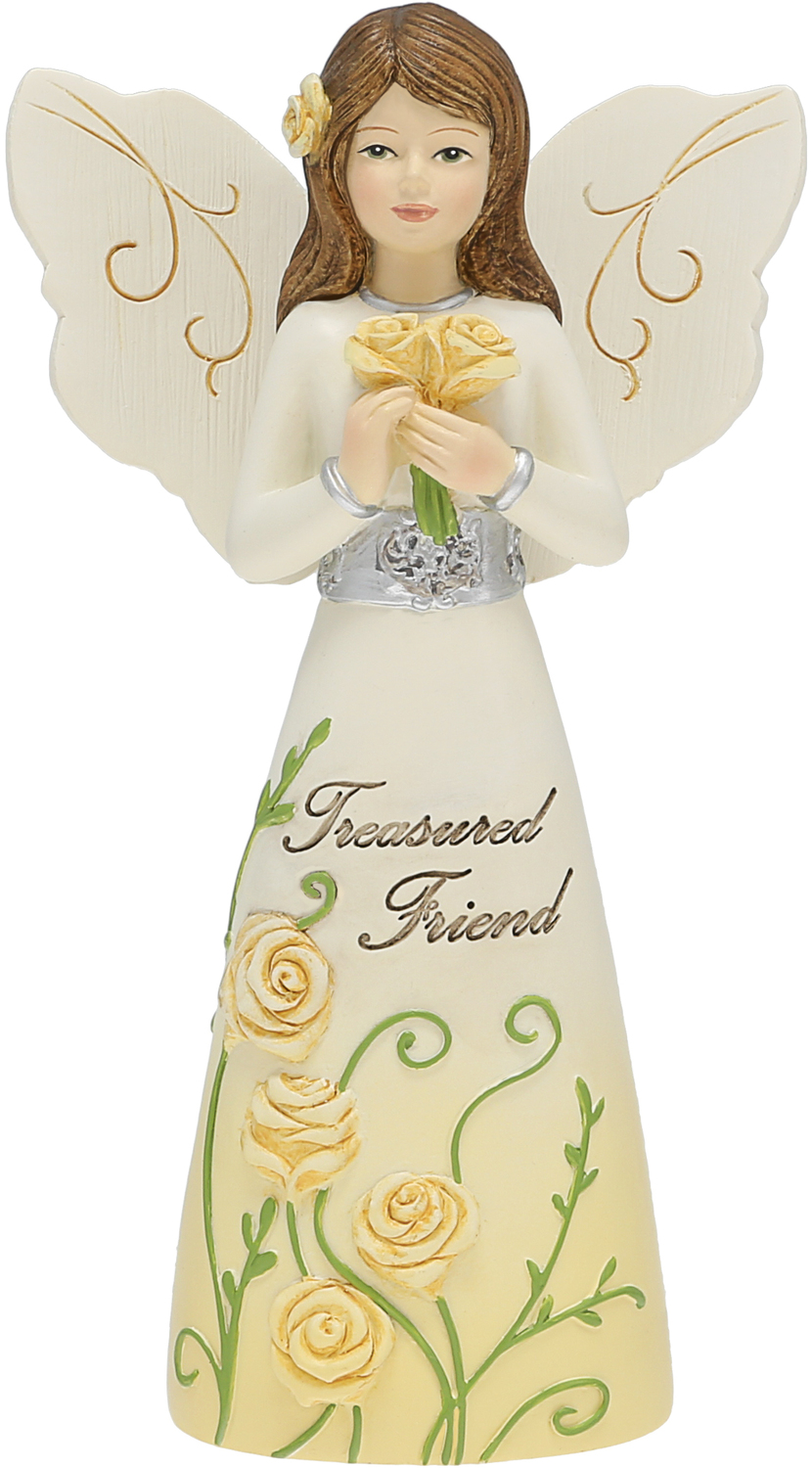 Friend by Elements - Friend - 5" Angel Holding Roses