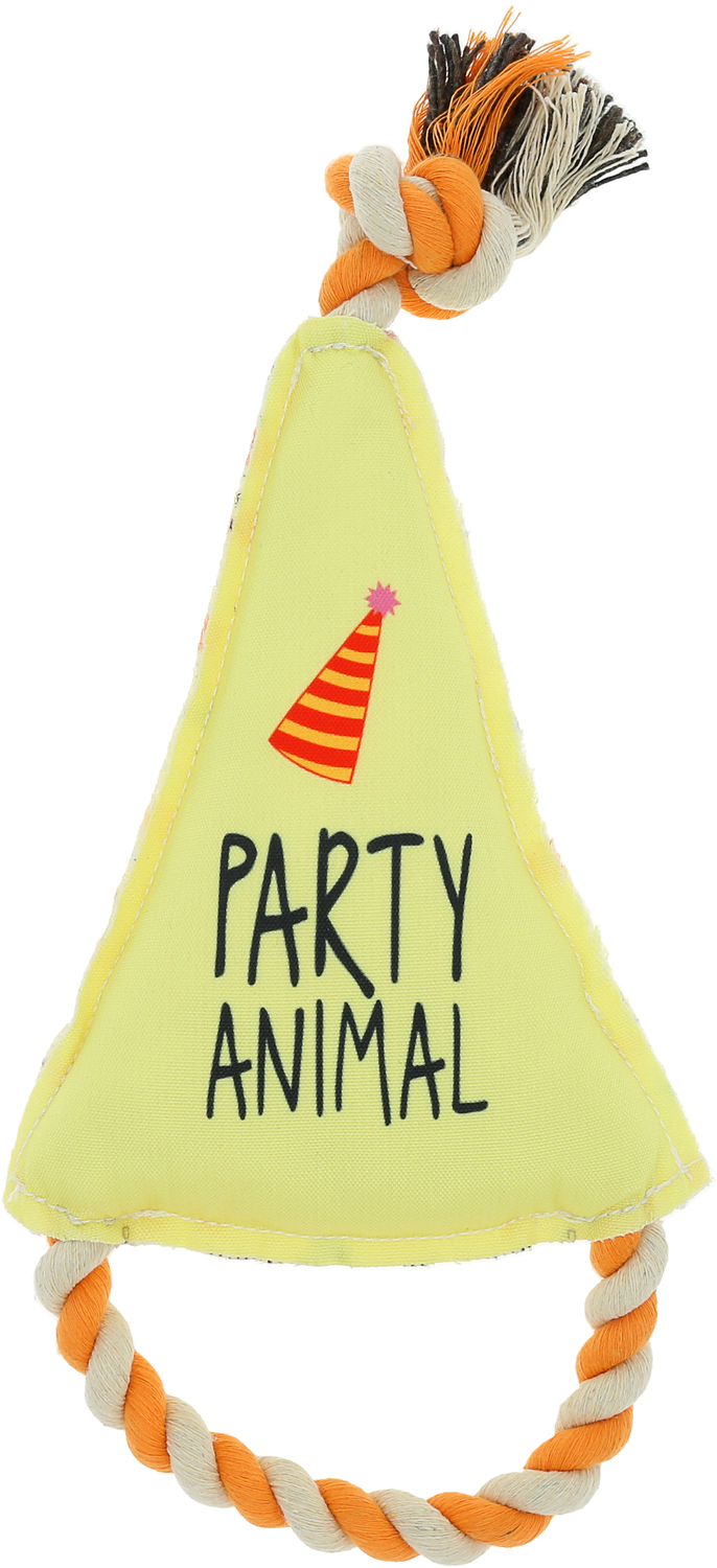 Party Animal by Pawsome Pals - Party Animal - Canvas Dog Toy on a Rope