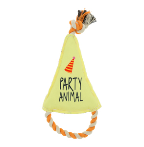 Party Animal by Pawsome Pals - Canvas Dog Toy on a Rope