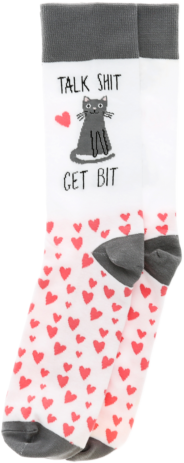 Talk Shit Get Bit by Pawsome Pals - Talk Shit Get Bit - Unisex Crew Socks
Size: M/L