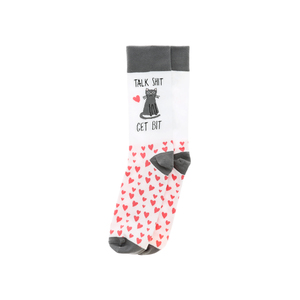 Talk Shit Get Bit by Pawsome Pals - Unisex Crew Socks
Size: M/L