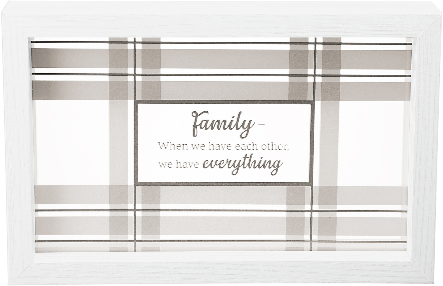 Family by Farmhouse Family - Family - 5.5" Framed Glass Plaque