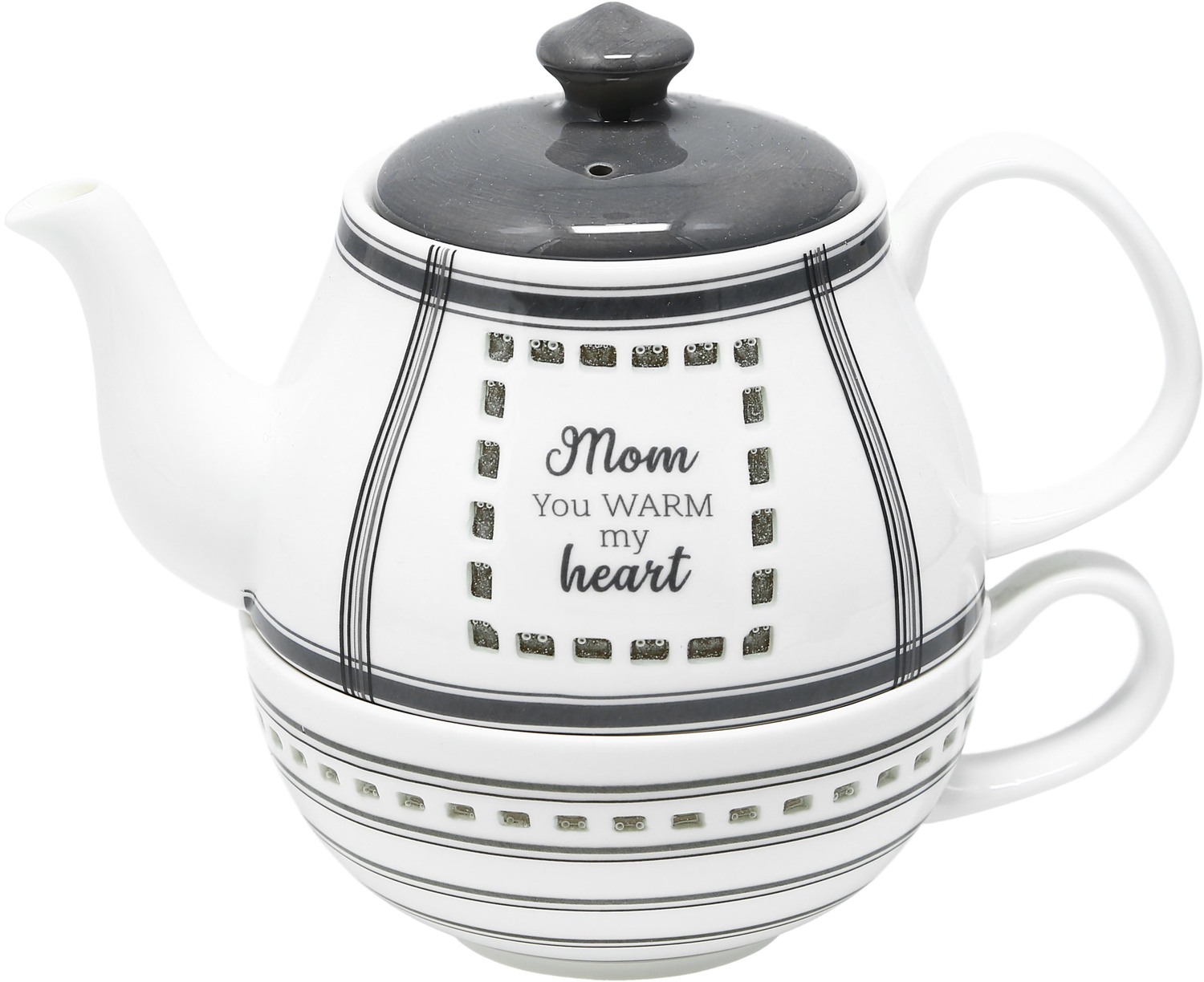 Mom by Farmhouse Family - Mom - Tea for One Set
(17 oz Teapot & 8.5 oz Cup)
