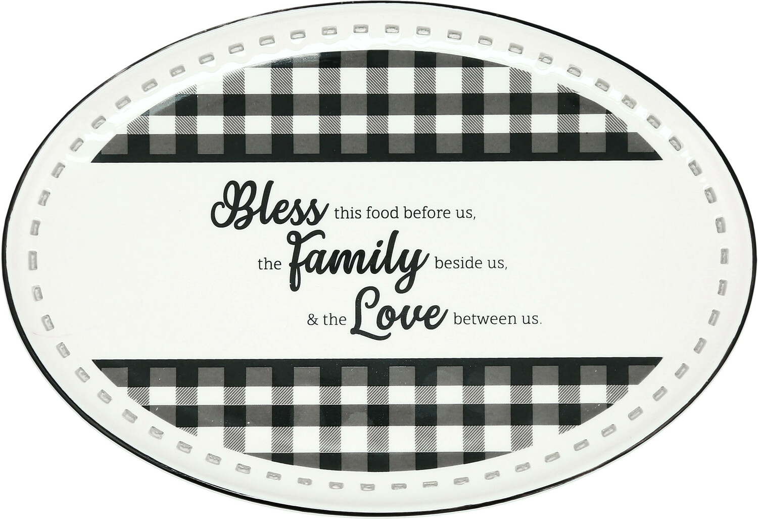 Bless by Farmhouse Family - Bless - 10" x 7"Oval Platter
