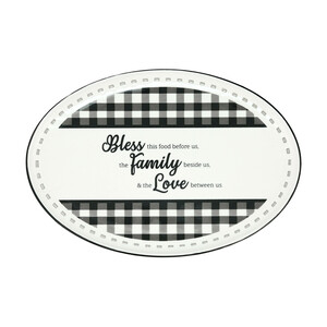 Bless by Farmhouse Family - 10" x 7"Oval Platter