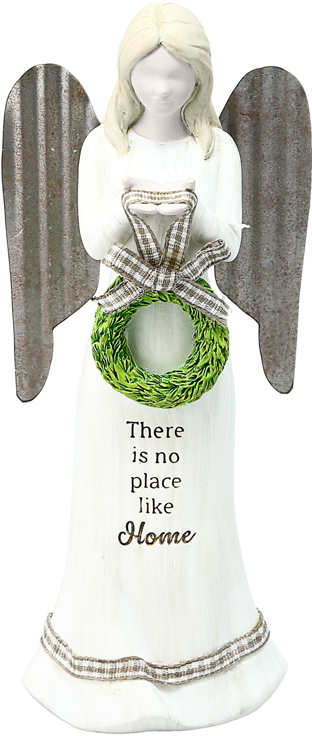 Home by Farmhouse Family - Home - 6" Angel Holding Wreath