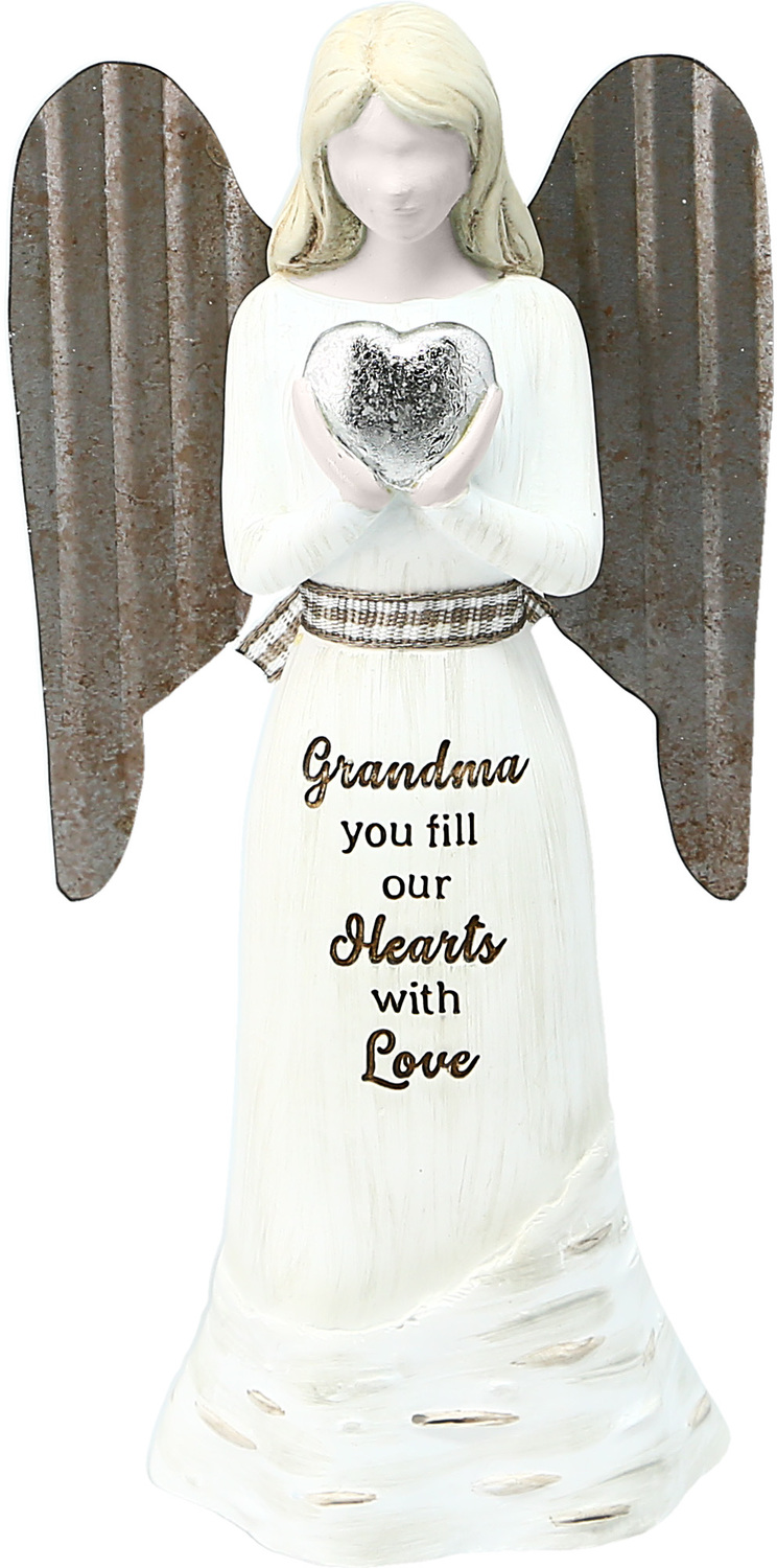 Grandma by Farmhouse Family - Grandma - 5" Angel Holding Heart