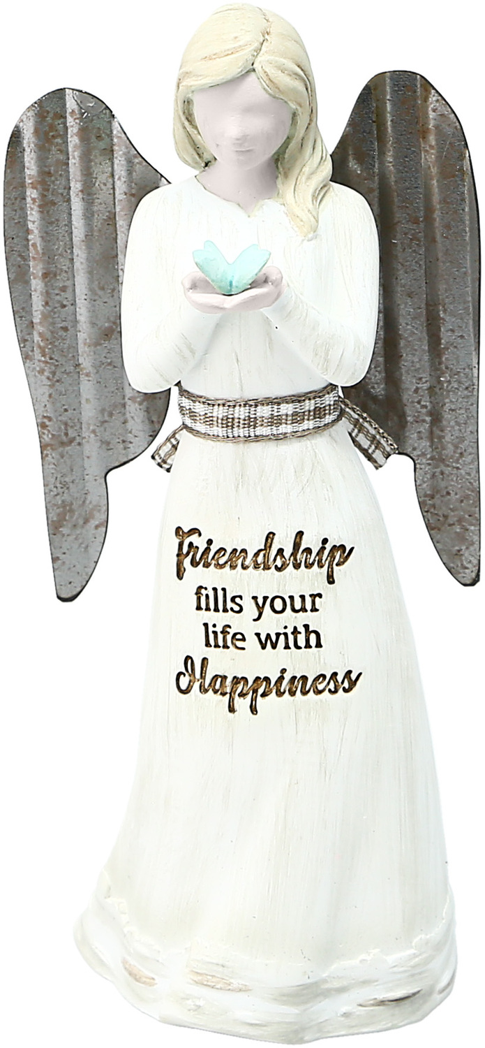 Friendship by Farmhouse Family - Friendship - 4.5" Angel Holding Butterfly Ornament