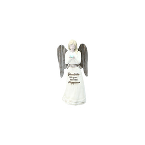 Friendship by Farmhouse Family - 4.5" Angel Holding Butterfly Ornament