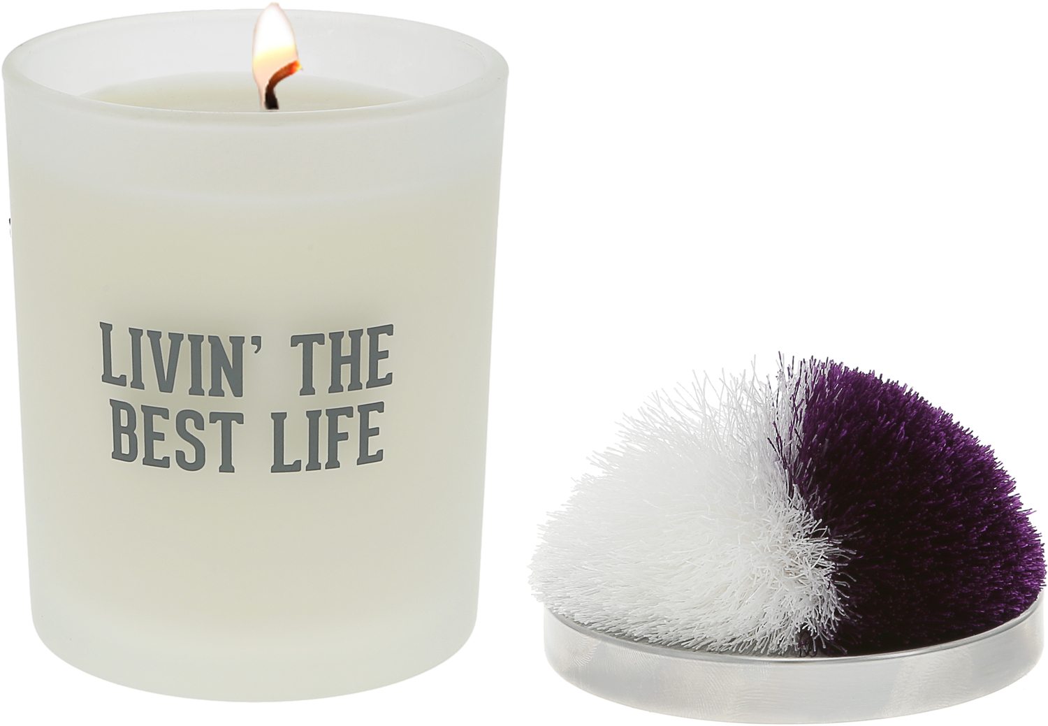 Best Life - Purple & White by Repre-Scent - Best Life - Purple & White - 5.5 oz - 100% Soy Wax Candle with Pom Pom Lid
Scent: Tranquility
