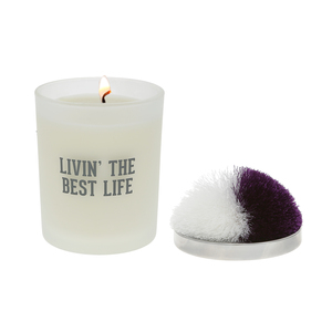 Best Life - Purple & White by Repre-Scent - 5.5 oz - 100% Soy Wax Candle with Pom Pom Lid
Scent: Tranquility