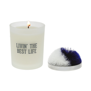 Best Life - Blue & White by Repre-Scent - 5.5 oz - 100% Soy Wax Candle with Pom Pom Lid
Scent: Tranquility