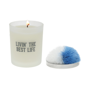 Best Life - Light Blue & White by Repre-Scent - 5.5 oz - 100% Soy Wax Candle with Pom Pom Lid
Scent: Tranquility