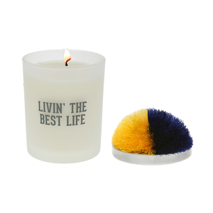Best Life - Blue & Yellow by Repre-Scent - 5.5 oz - 100% Soy Wax Candle with Pom Pom Lid
Scent: Tranquility