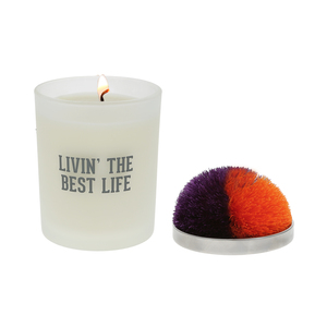 Best Life - Purple & Orange by Repre-Scent - 5.5 oz - 100% Soy Wax Candle with Pom Pom Lid
Scent: Tranquility