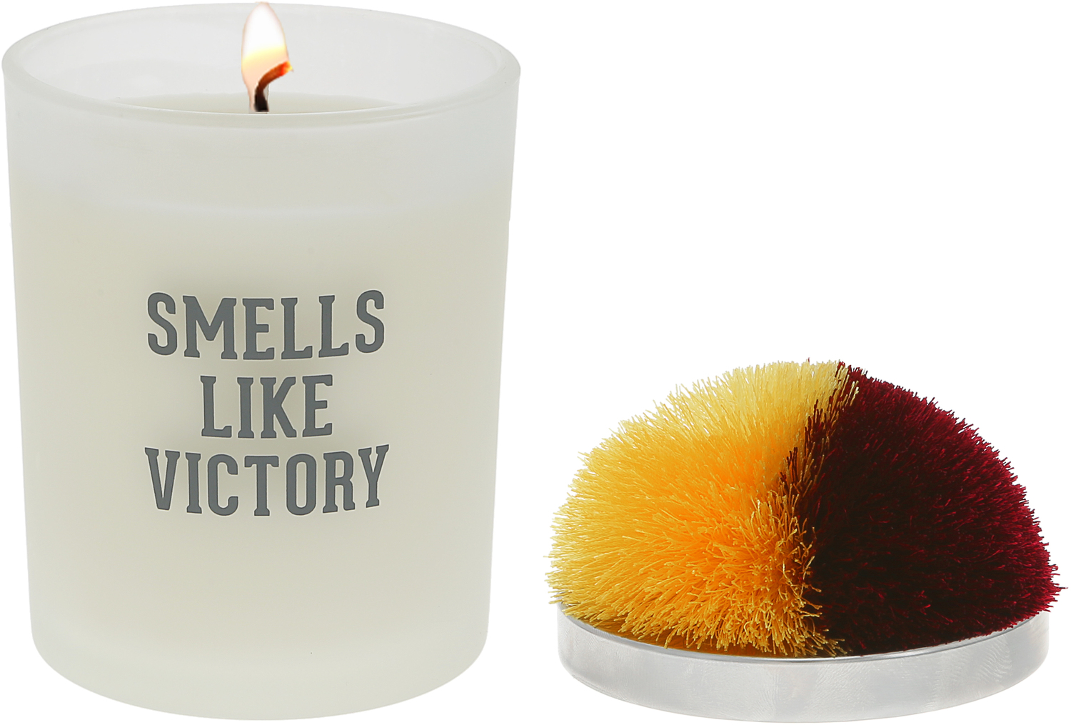 Victory - Maroon & Yellow by Repre-Scent - Victory - Maroon & Yellow - 5.5 oz - 100% Soy Wax Candle with Pom Pom Lid
Scent: Tranquility