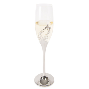 Matron of Honor by Glorious Occasions - 8 oz Champagne Flute with Zinc Stem