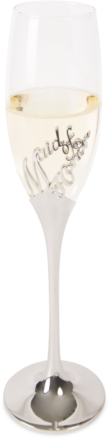 Maid of Honor by Glorious Occasions - Maid of Honor - 8 oz. Champagne Flute with Zinc Stem