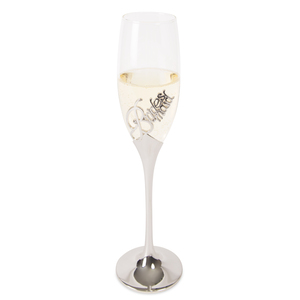 Bridesmaid by Glorious Occasions - 8 oz. Champagne Flute with Zinc Stem