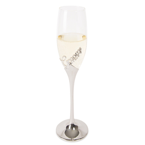 Groomsman by Glorious Occasions - 8 oz. Champagne Flute with Zinc Stem
